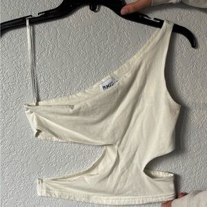 Off-White Asymmetrical Women's Top